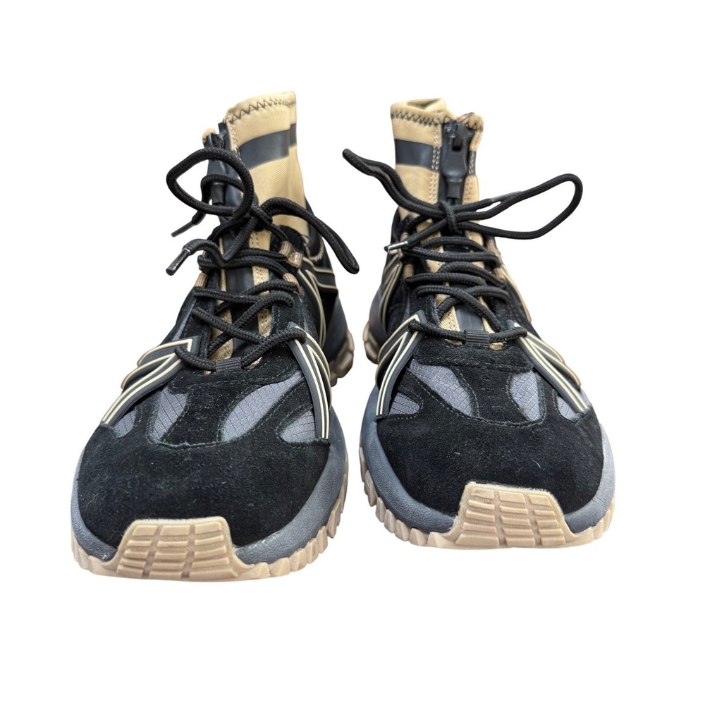 Zara Chunky Hiking Sneaker Boots EU 40 Trail Lug Sole Zip Lace Techwear Mens 7